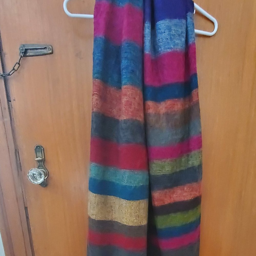 Yak Wool Blend Scarf/Wrap - Multicolor